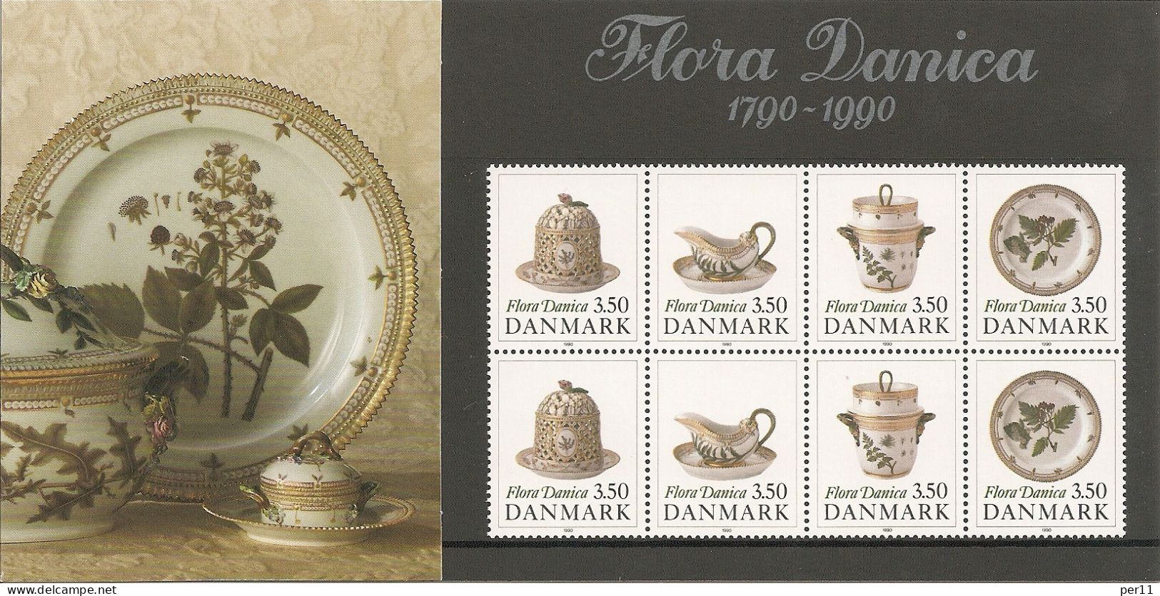 1990 Flora Danica; Block Of 8. **.        (dk034) - Carnets