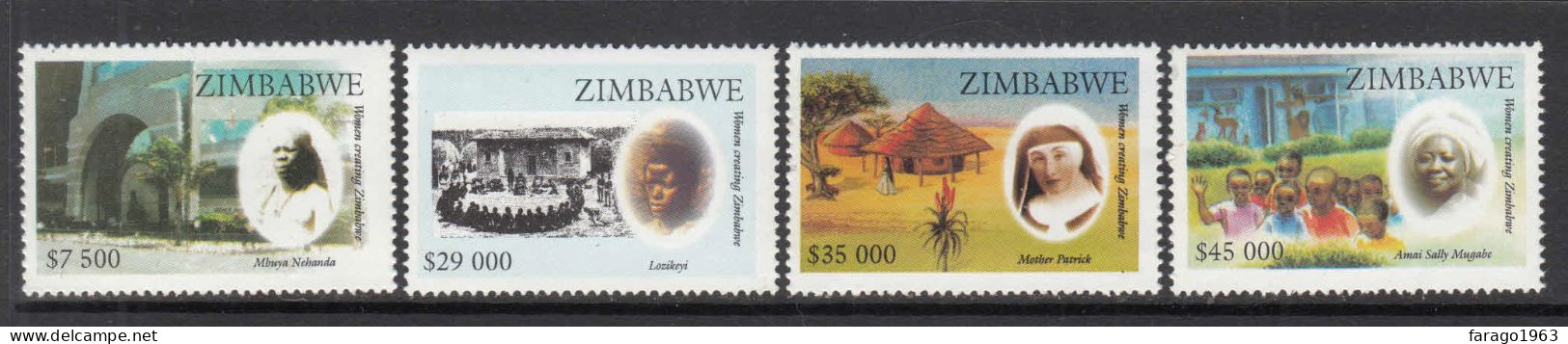 2007 Zimbabwe Women Complete Set Of 4 MNH - Zimbabwe (1980-...)