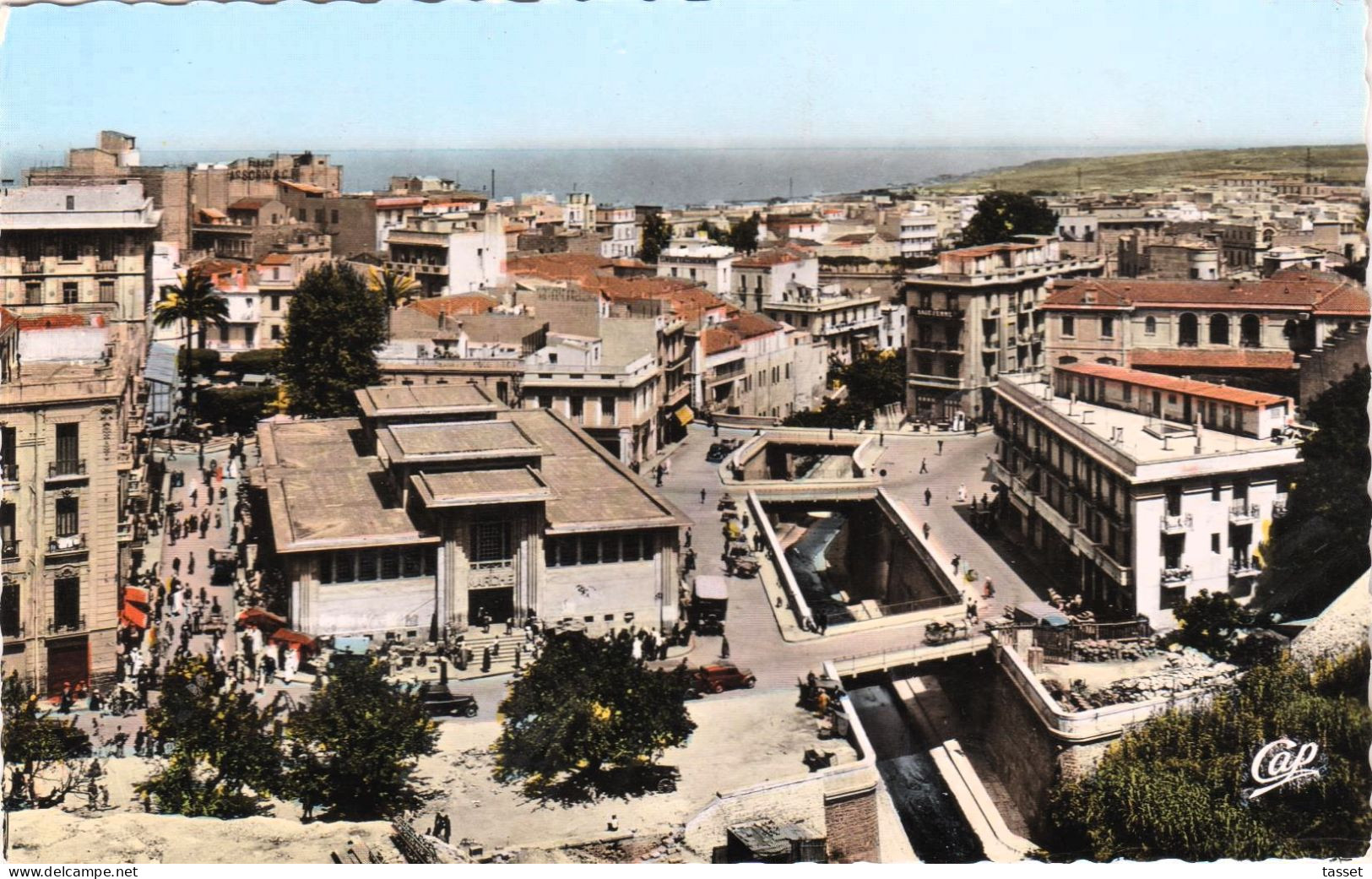 Algérie  - Mostaganem   : Vue Générale  Sur Marché Couvert , Ravin De L'oued Safran Et Les Ponts - Mostaganem