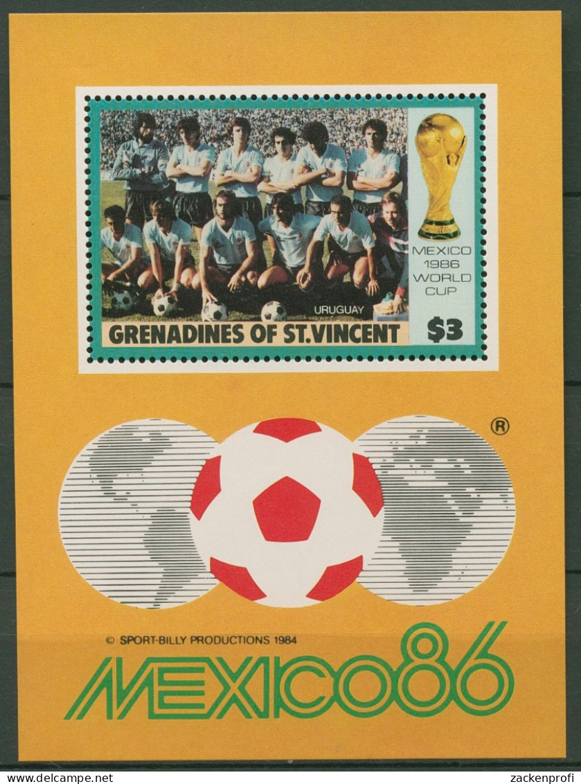St. Vincent-Grenadinen 1986 Fußball-WM Mexiko Block 17 Postfrisch (C93823) - St.Vincent Und Die Grenadinen