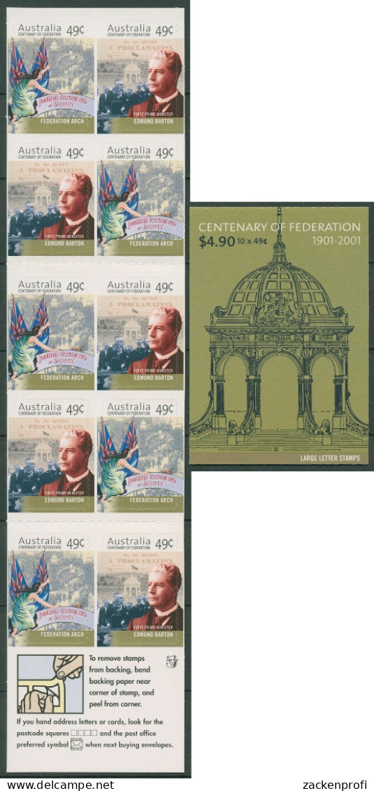 Australien 2001 100 J. Commonwealth Of Australia MH 136 BC Postfrisch (C29575) - Postzegelboekjes