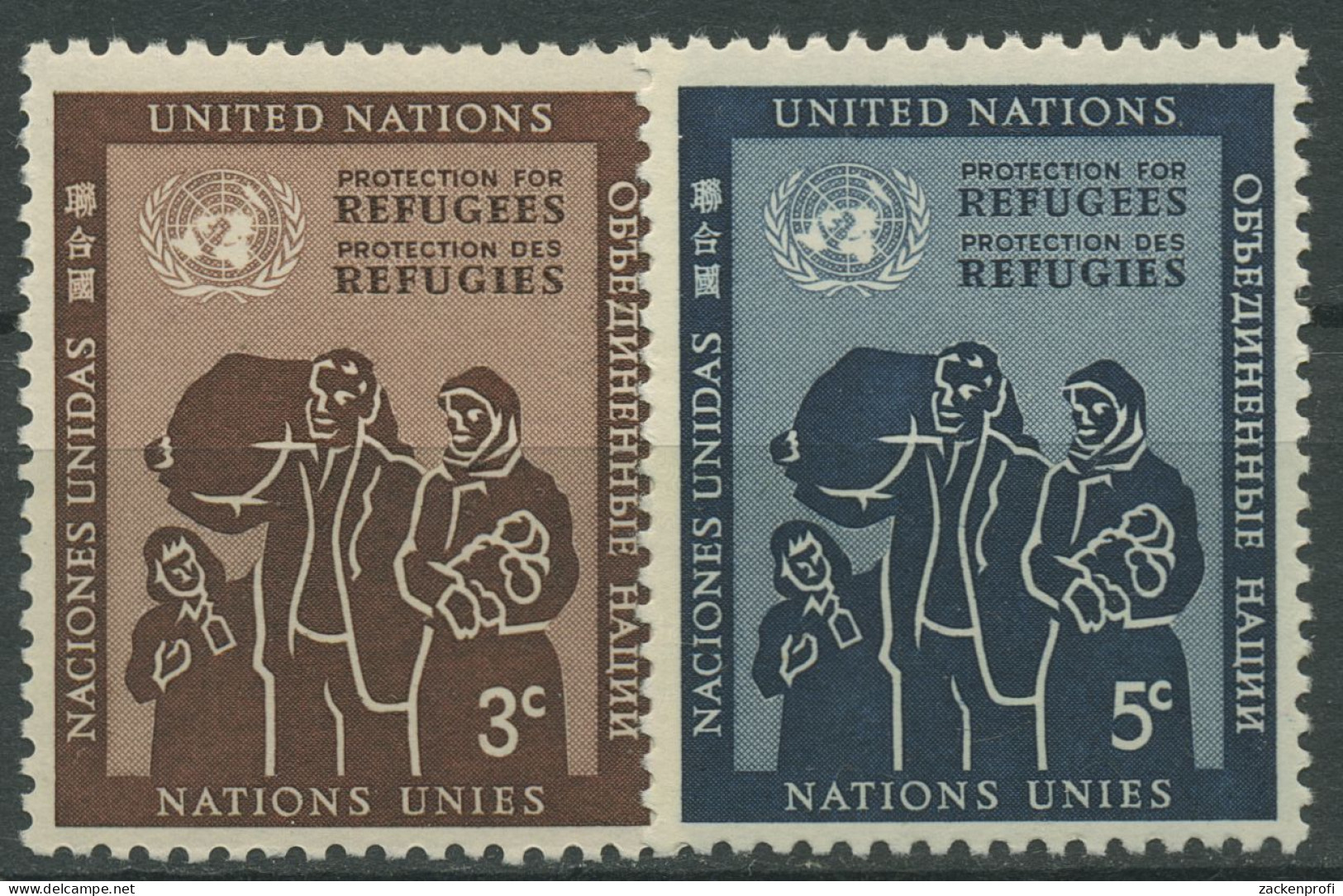 UNO New York 1953 Flüchtlingsschutz 19/20 Postfrisch - Nuevos