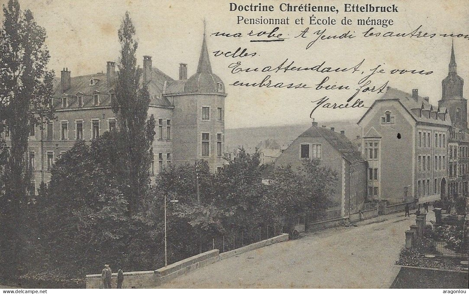 Luxembourg - Luxemburg  -  ETTELBRUCK , DOCTRINE CRÉTIENNE - PENSIONNAT ET ÉCOLE DE MÉNAGE - Dr.Huss , Luxbg - Ettelbrück