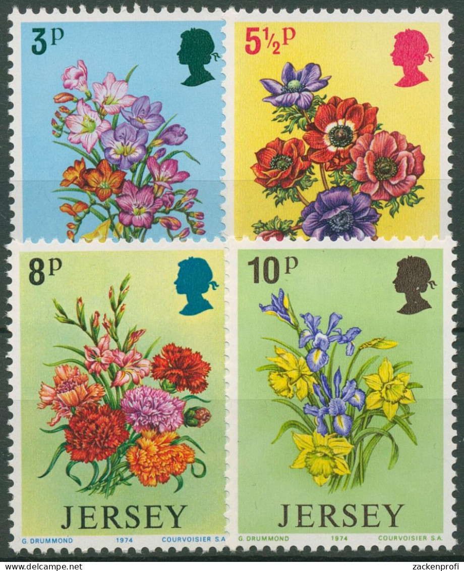 Jersey 1974 Pflanzen Frühlingsblumen 95/98 Postfrisch - Jersey