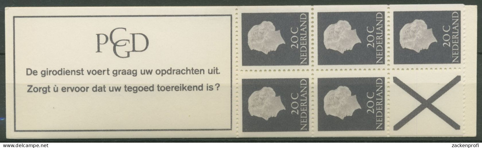 Niederlande 1968 Königin Juliana Markenheftchen MH 6 X B Postfrisch (C62220) - Carnets Et Roulettes
