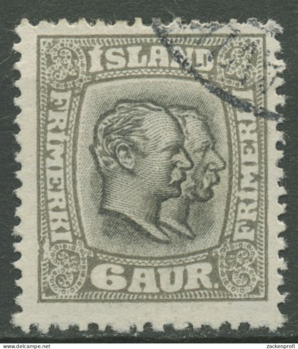 Island 1915/1918 König Christian IX. Und König Frederik VIII. 80 Gestempelt - Used Stamps