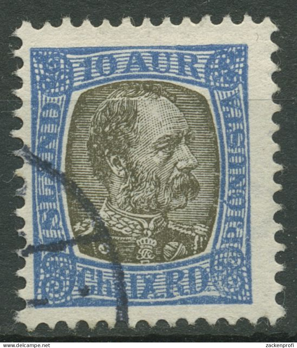 Island 1902 Dienstmarke König Christian IX. D 20 Gestempelt - Dienstmarken