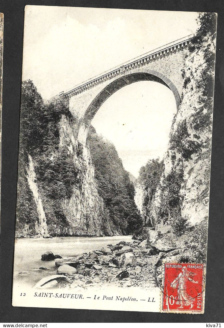 SAINT SAUVEUR  " Pont  Napoléon  "    1908       Animée - Saint-Sauveur