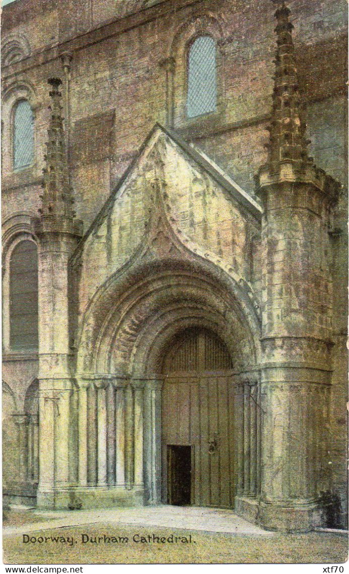 PPC: Doorway, Durham Cathedral - Durham City