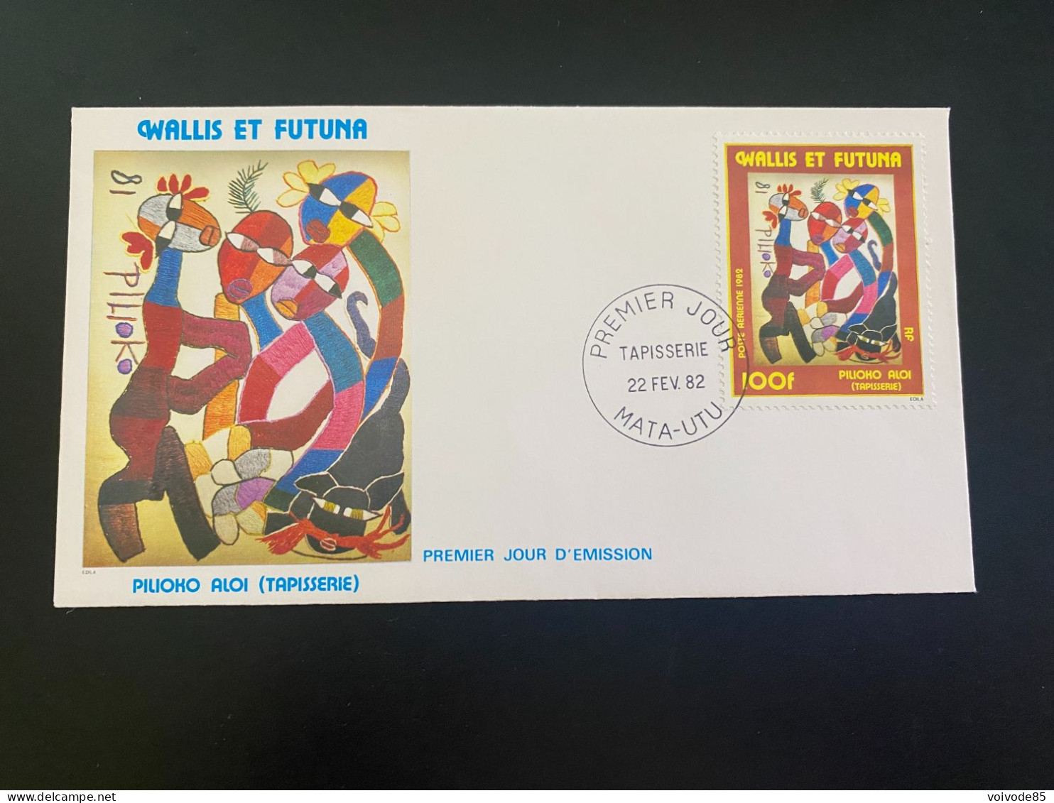 Enveloppe 1er Jour "Tapisserie Pilioko Aloi" 22/02/1982 - PA114 - Wallis Et Futuna - FDC