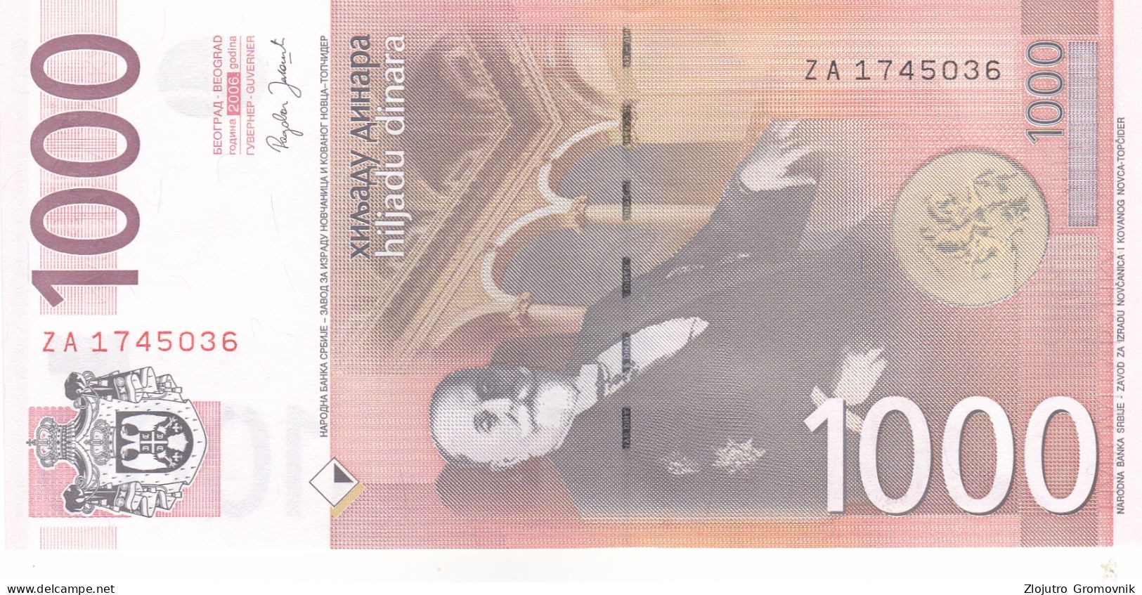 1000 Dinara 2006 Serbia UNC !!! REPLACEMENT ZA - Servië