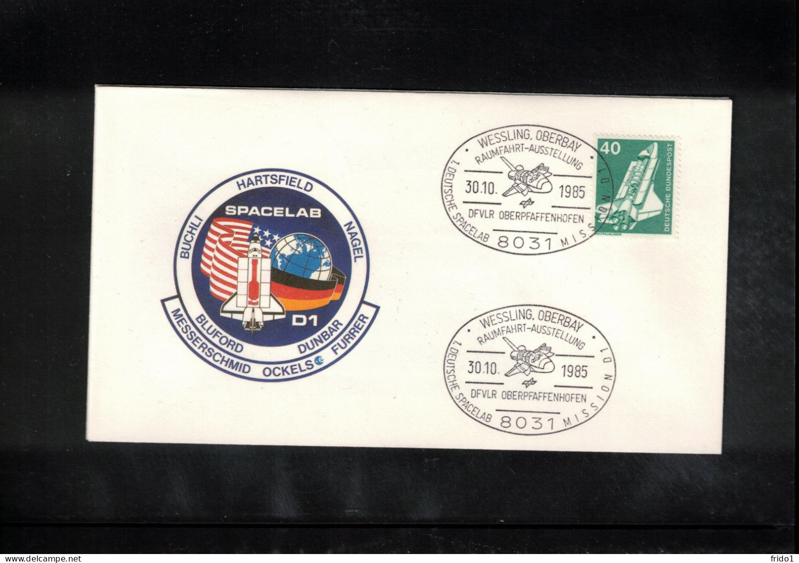 USA + Germany 1985 Space / Weltraum Space Shuttle + Spacelab D1 Interesting Cover - United States
