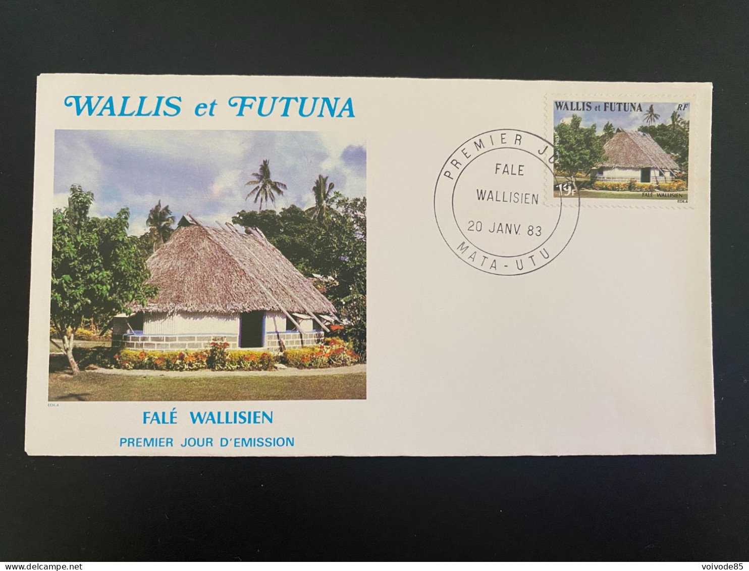 Enveloppe 1er Jour "Falé Wallisien" 20/01/1983 - 302 - Wallis Et Futuna - FDC