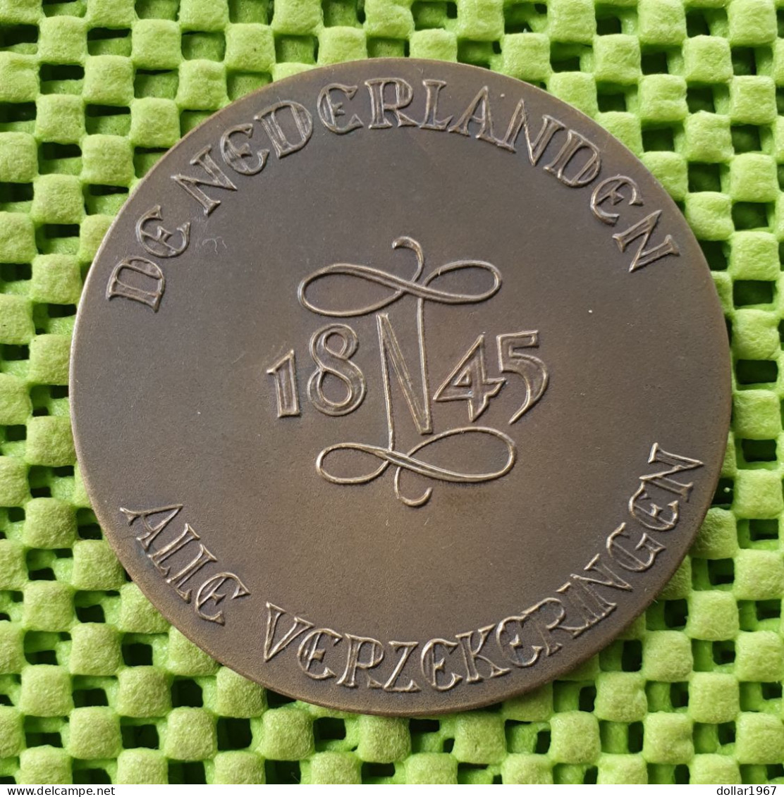 VOORZORG VOORKOMT ZORG 1845 1954 Medal 60mm 74g Bronze.  -  Original Foto  !!  Medallion  Dutch - Other & Unclassified