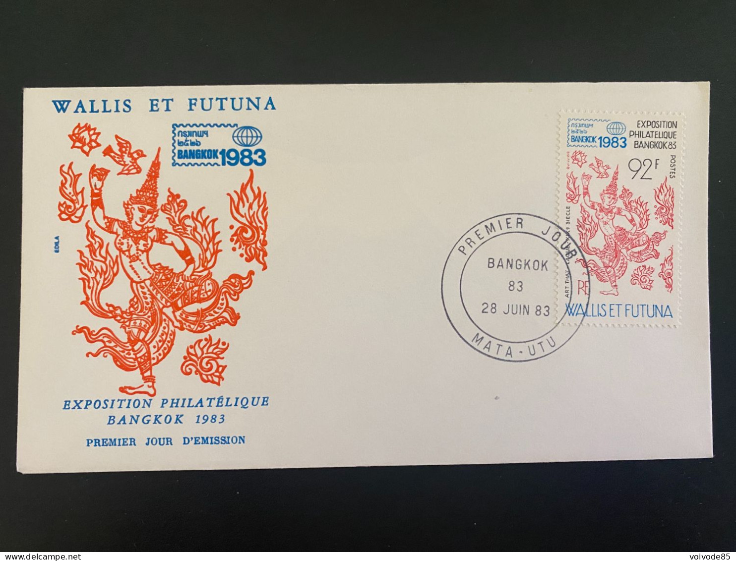 Enveloppe 1er Jour "Bangkok 1983 - Thailande" 28/06/1983 - 304 - Wallis Et Futuna - FDC