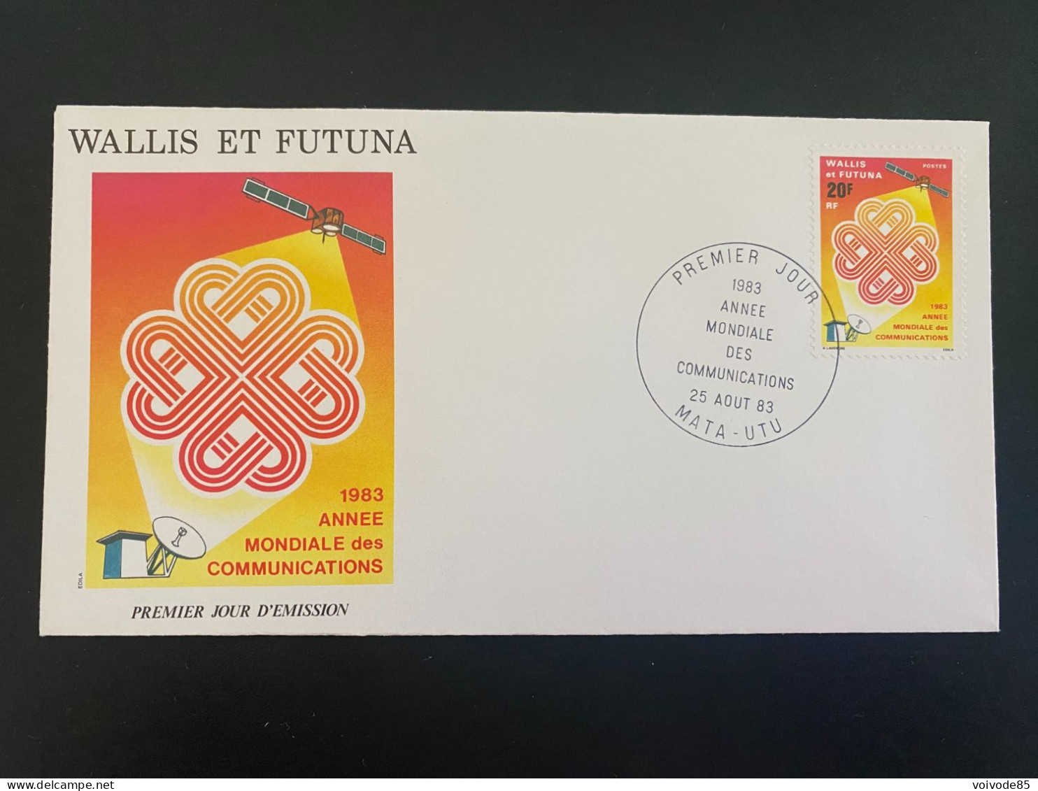 Enveloppe 1er Jour "Année Mondiale Des Communications - Satellites" 25/08/1983 - 305 - Wallis Et Futuna - FDC