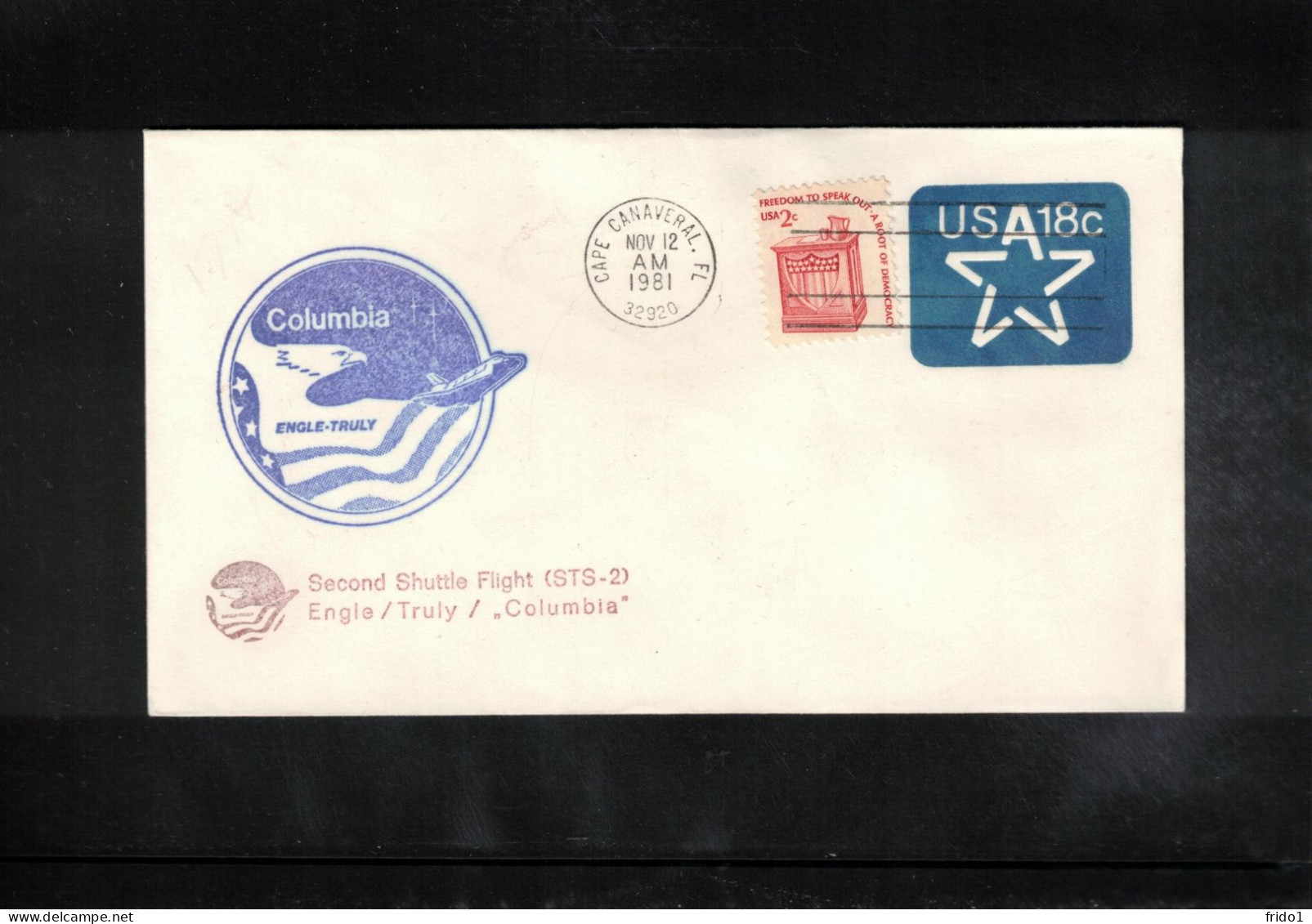 USA 1981 Space / Weltraum Space Shuttle Columbia STS-2 Mission Interesting Cover - Etats-Unis