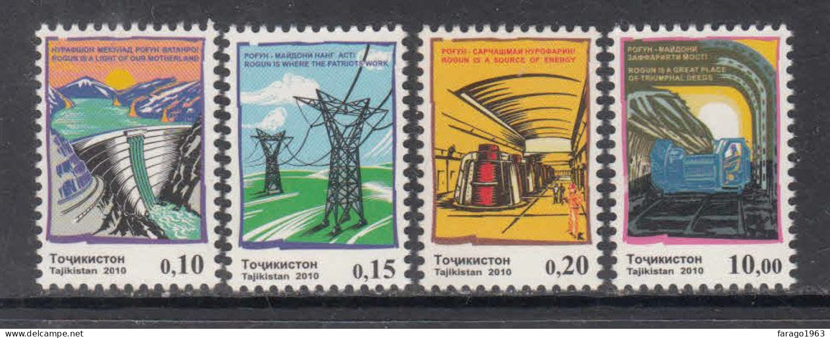 2010 Tajikistan Rogun Hydroelectric Project Complete Set Of 4 MNH - Tadschikistan