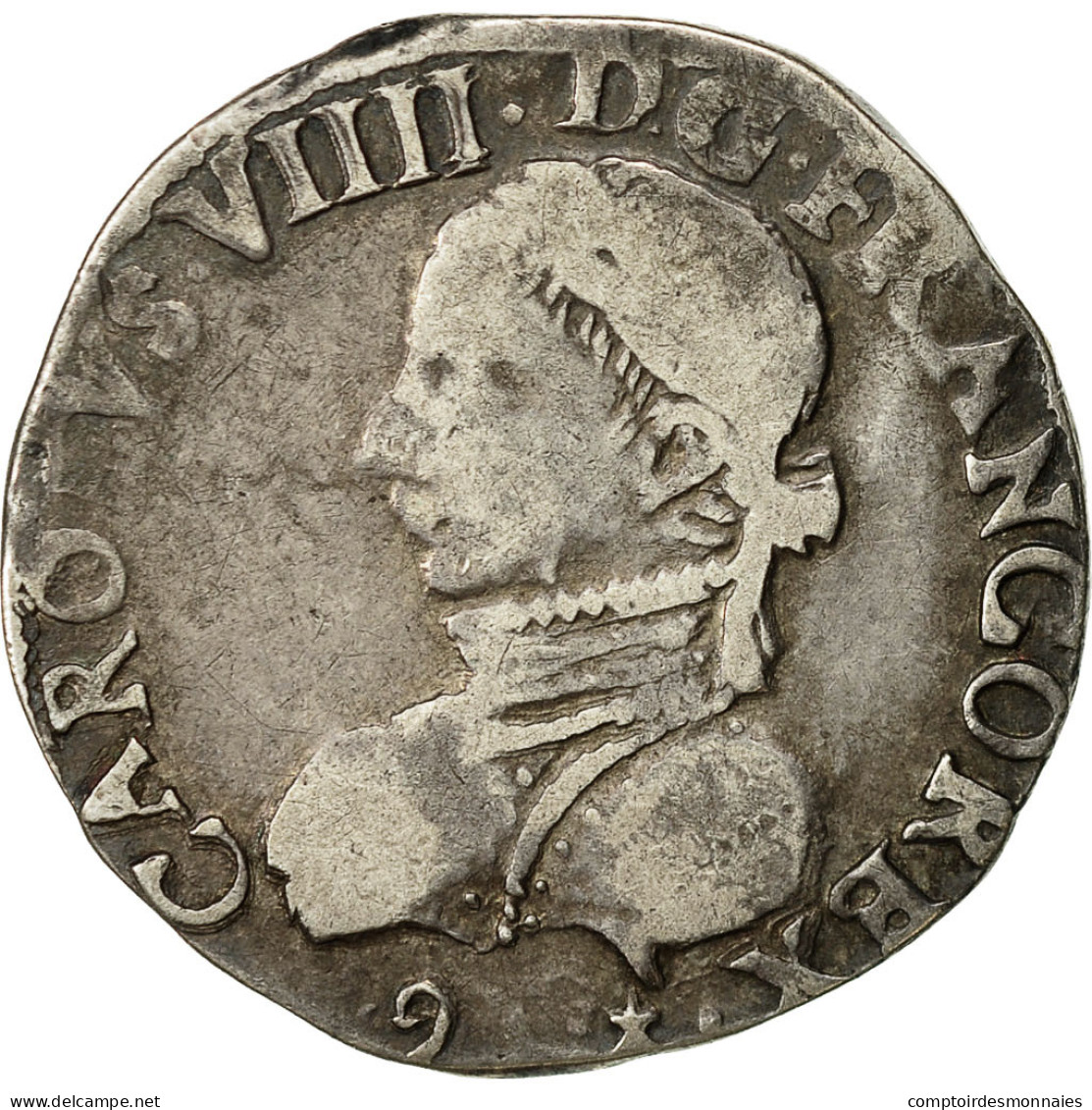 Monnaie, France, Henri III, Henri III, Teston, 1575, Rennes, TB+, Argent - 1574-1589 Hendrik III