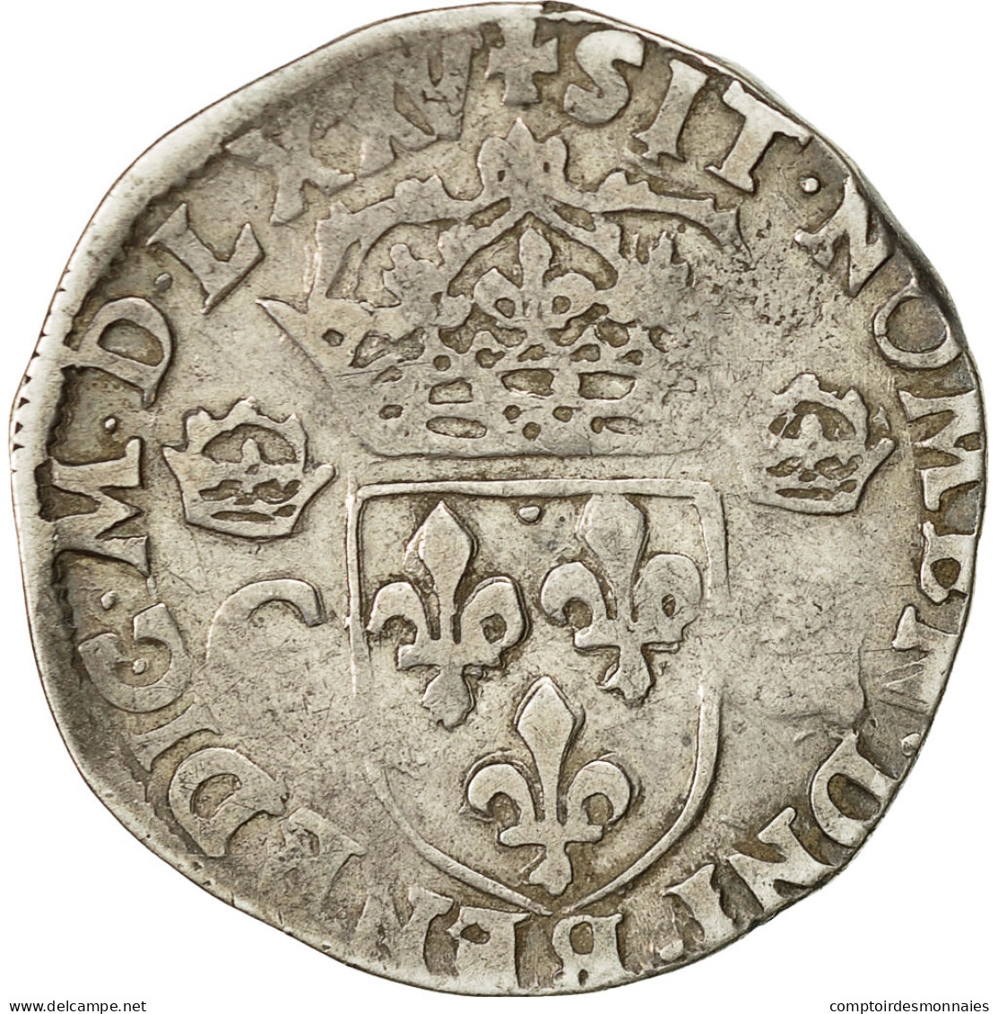 Monnaie, France, Henri III, Henri III, Teston, 1575, Rennes, TB+, Argent - 1574-1589 Enrico III