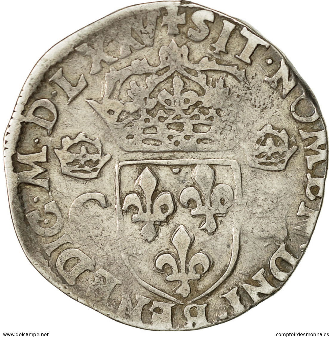 Monnaie, France, Henri III, Henri III, Teston, 1575, Rennes, TB+, Argent - 1574-1589 Heinrich III.
