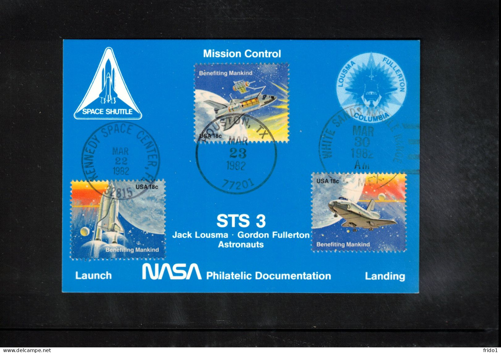 USA 1982 Space / Weltraum Space Shuttle STS 3 Mission Interesting Cover - United States