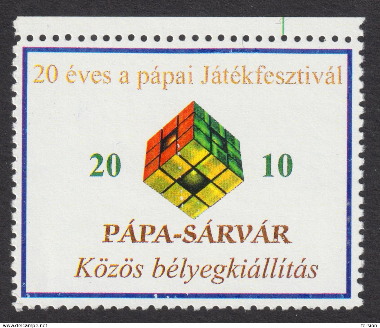 Rubik's Rubik Magic Cube TOY PLAY - Pápa / Sárvár Game Festival - LABEL CINDERELLA VIGNETTE Hungary - Non Classificati