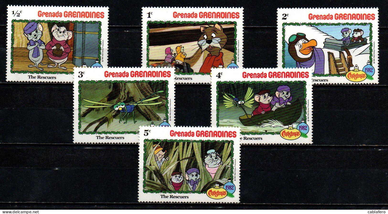 GRENADA GRENADINES - 1982 - Various Scenes From Walt Disney’s Film The Rescuers - MNH - Grenade (1974-...)