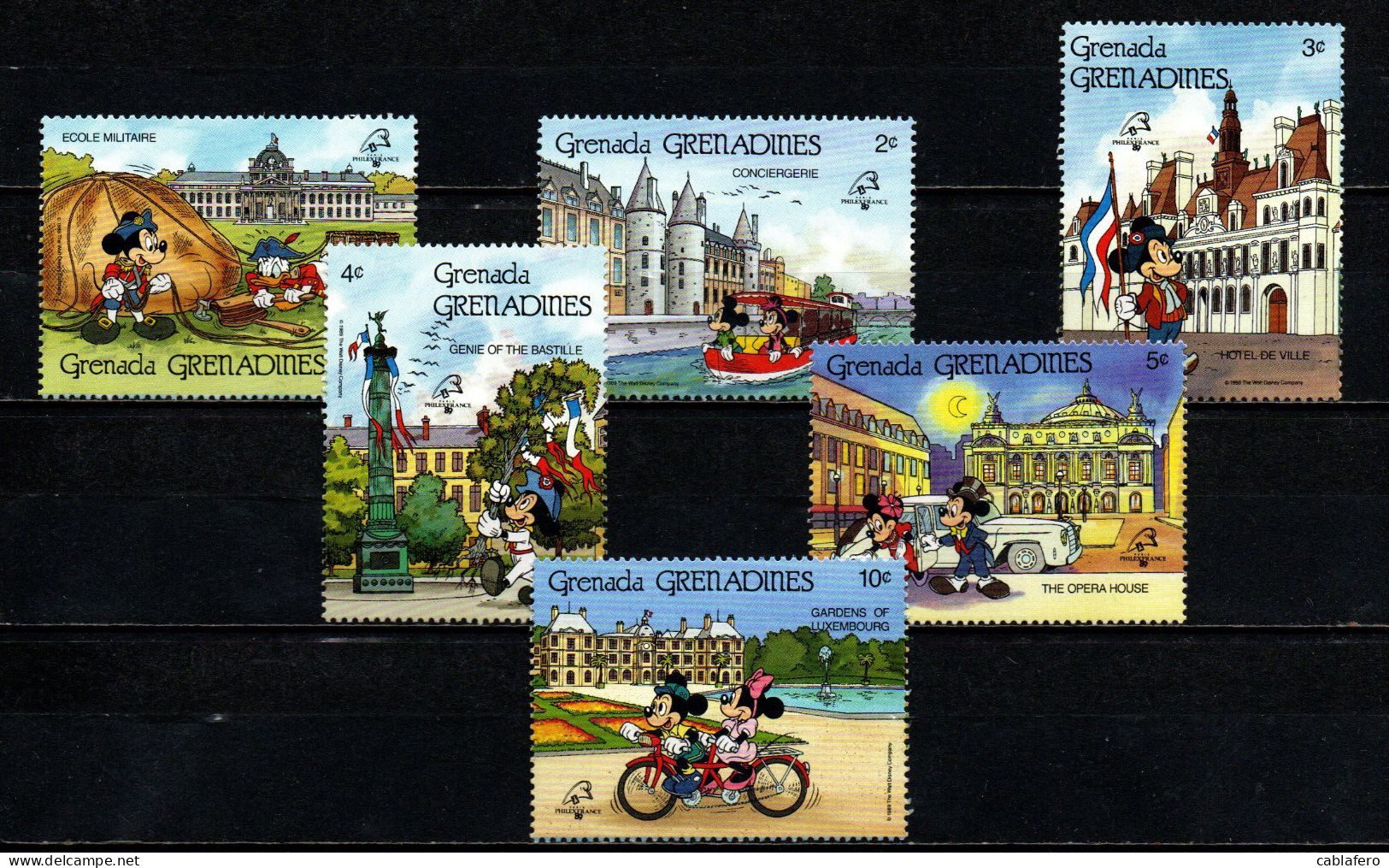 GRENADA GRENADINES - 1989 - Walt Disney Characters In Paris - MNH - Grenade (1974-...)