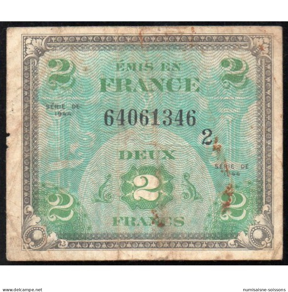 FAY VF 16/02 - 2 FRANCS DRAPEAU - JUIN 1944 - PICK 114 - TB - Unclassified