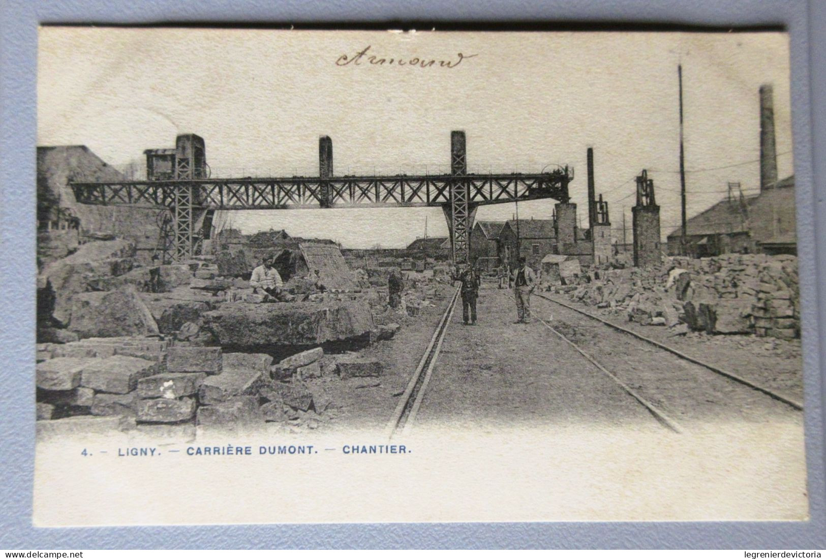 CPA - Ligny Carrière Dumont - Chantier - Sombreffe