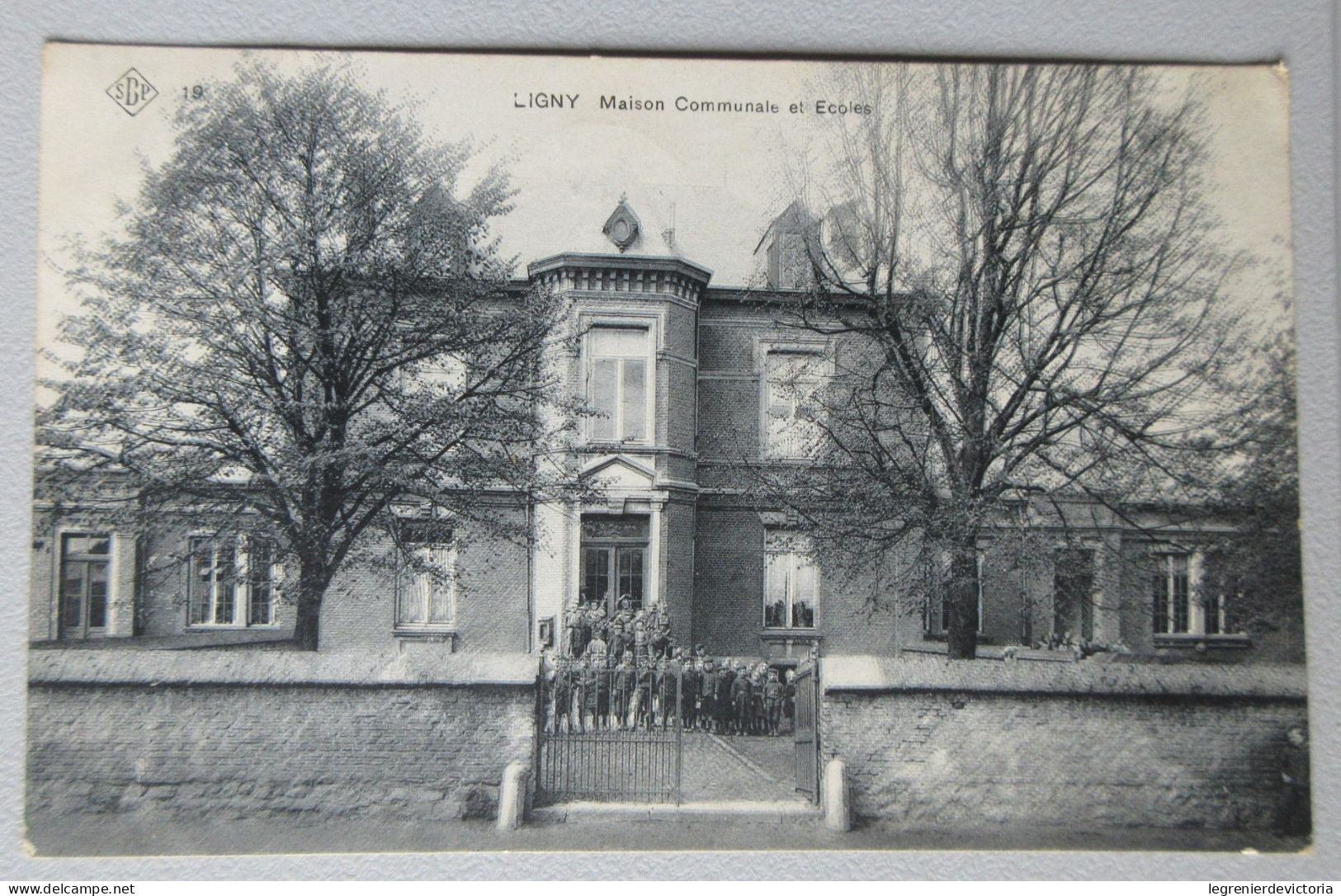 CPA - Ligny Maison Communale Et Ecole - Sombreffe