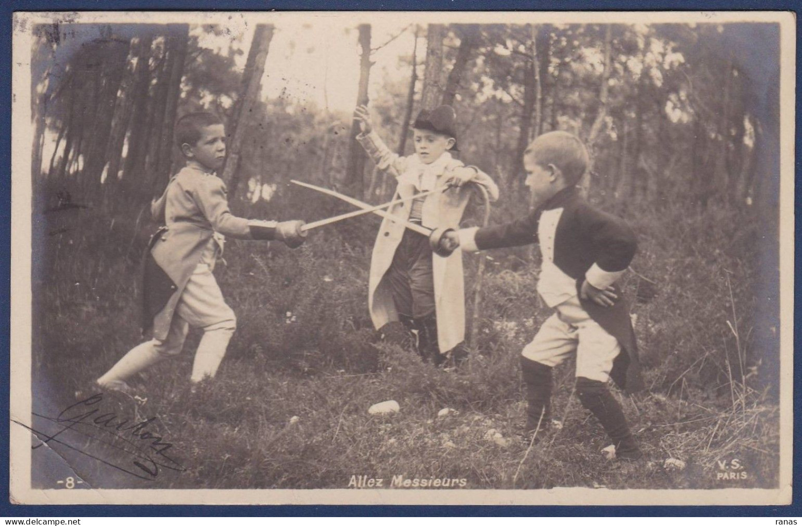 CPA Escrime Sport Fence Fencing Circulé Fantaisie Enfants - Schermen