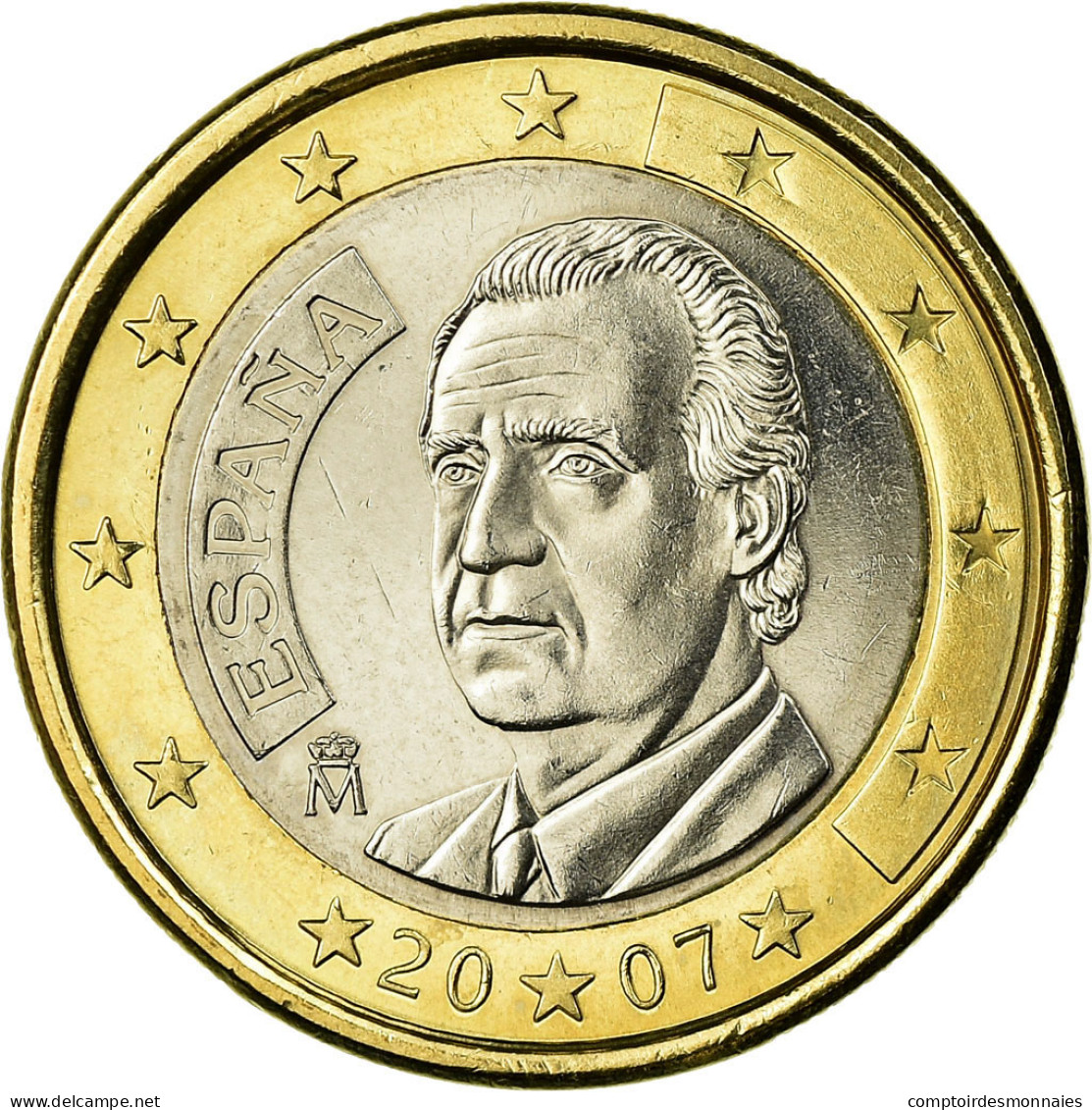 Espagne, Euro, 2007, SUP, Bi-Metallic, KM:1073 - España