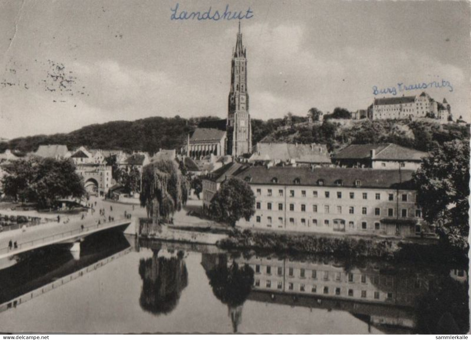 55282 - Landshut - Mit Luitpoldbrücke - 1958 - Landshut