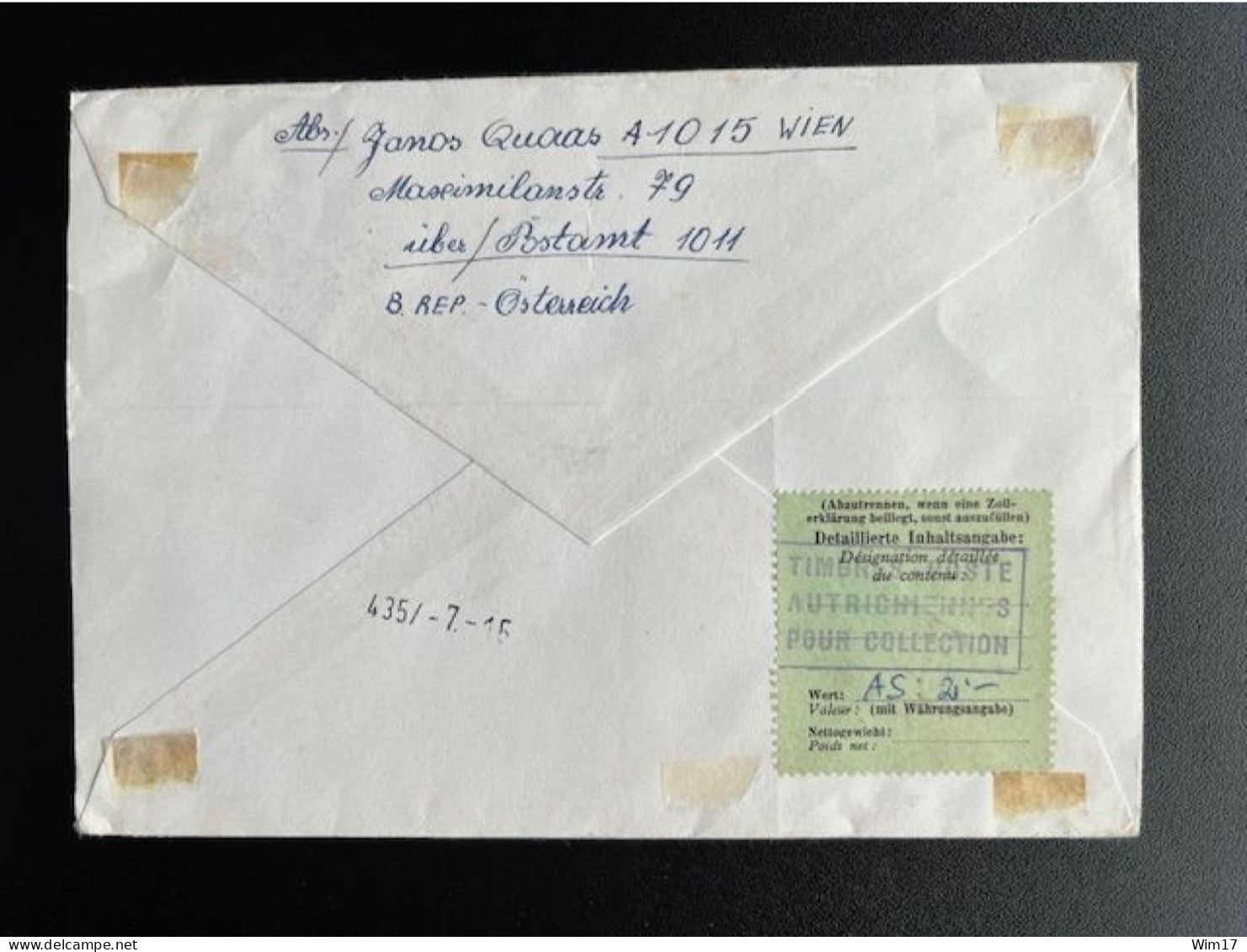 AUSTRIA 1970 REGISTERED LETTER VIENNA WIEN TO RECKLINGHAUSEN 06-11-1970 OOSTENRIJK OSTERREICH EINSCHREIBEN - Covers & Documents