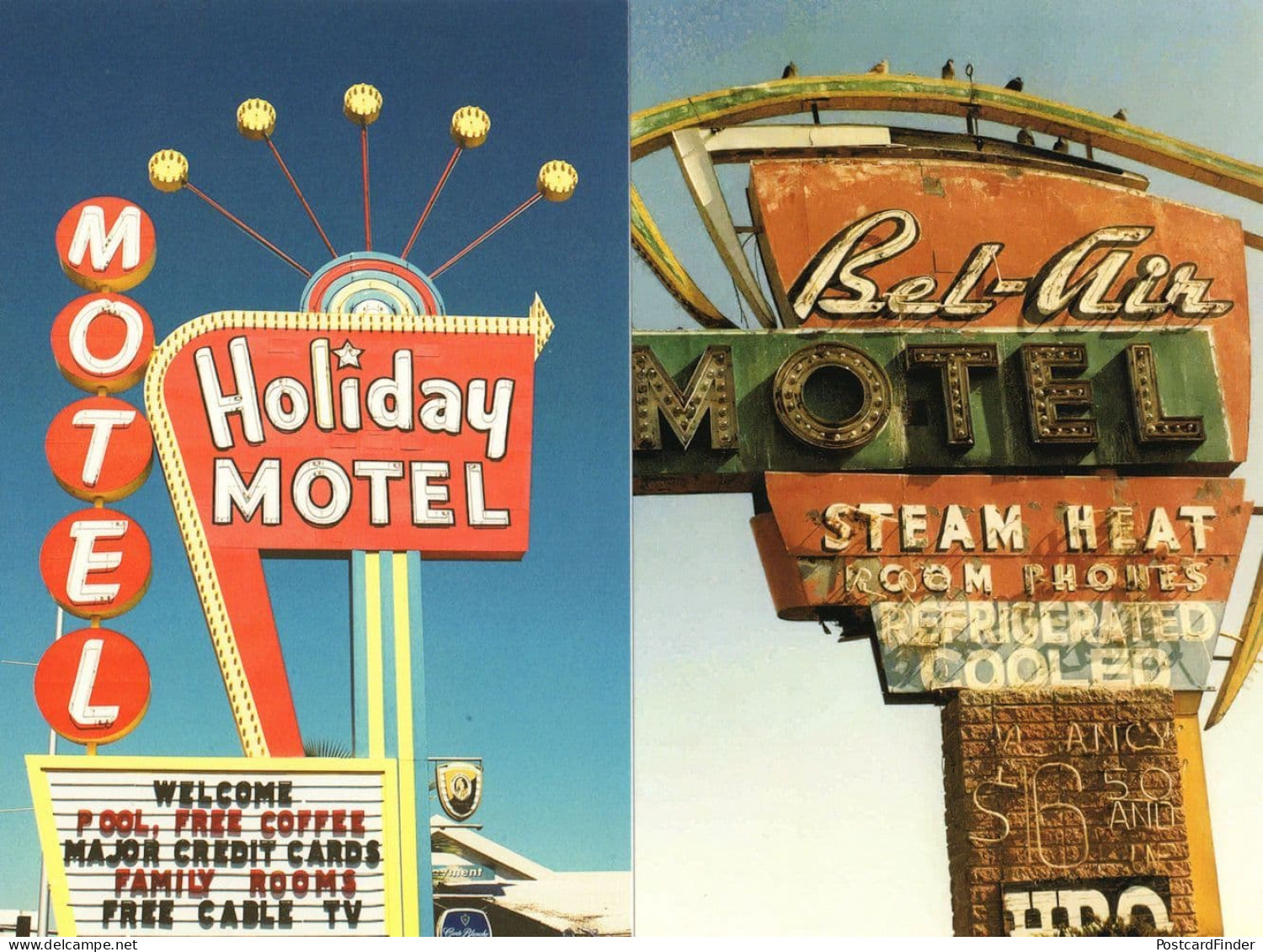 Bel Gin Belgium American Holiday Motel Phones Bar 2x Plain Back Postcard S - Photographie