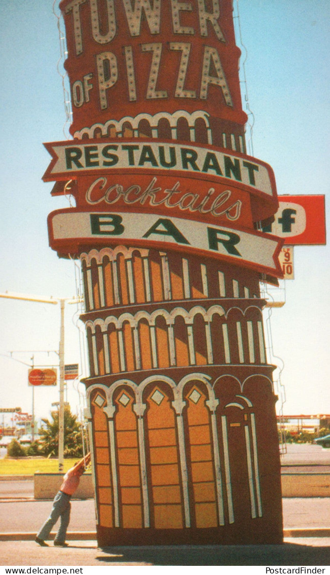 The Leaning Tower Of Pizza Pisa Restaurant USA Plain Back Postcard - Photographie