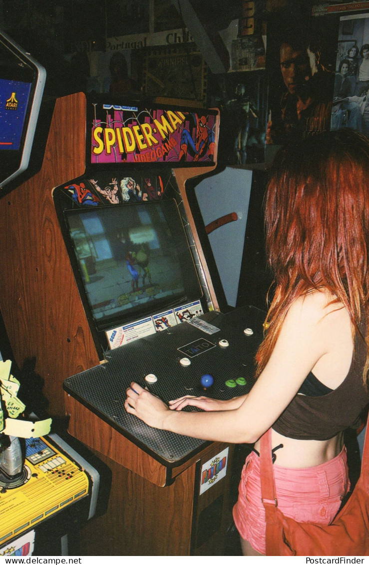 Spiderman Of Marvel Old Arcade Machine Game Plain Back Postcard - Photographie