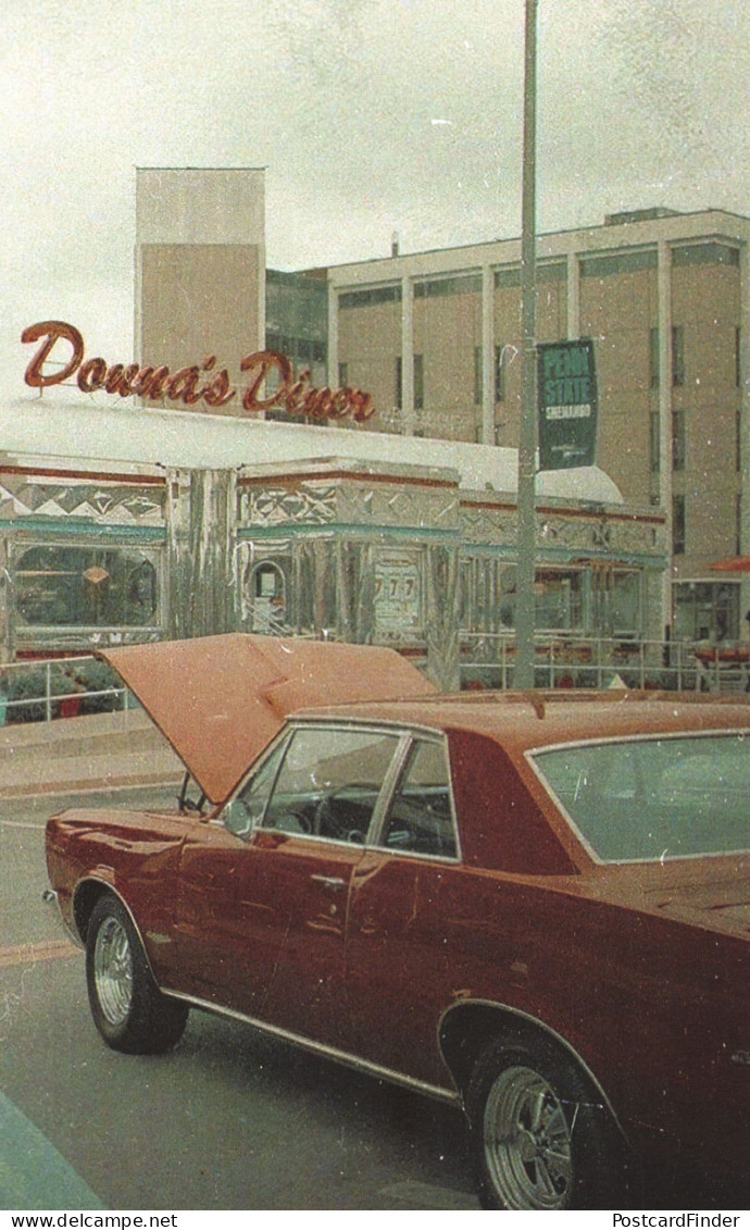 Broken Down Car At Donna's Diner Pennsylvania Plain Back Postcard - Photographie