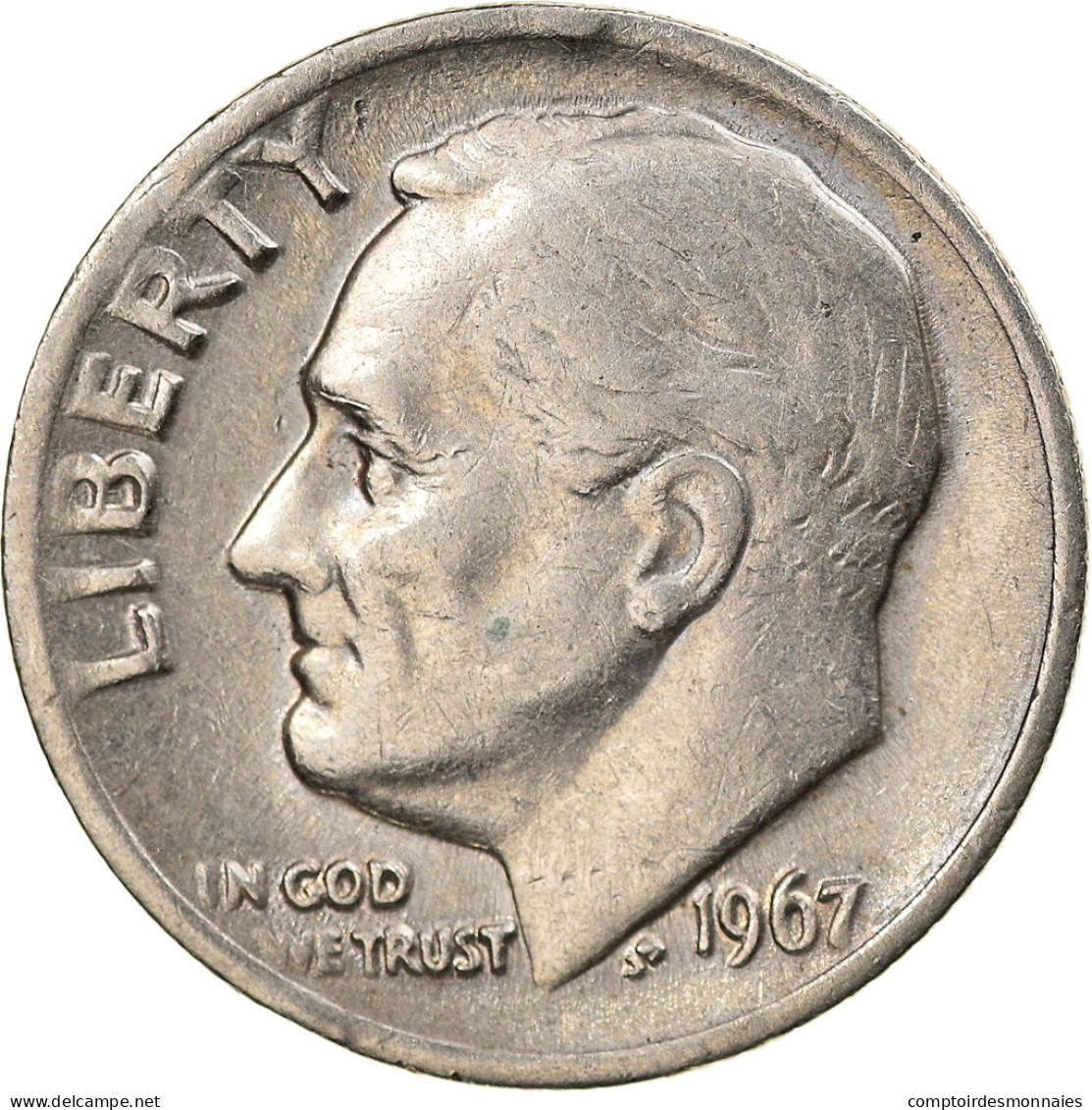 Monnaie, États-Unis, Roosevelt Dime, 1967, Philadelphie, TTB - 1946-...: Roosevelt