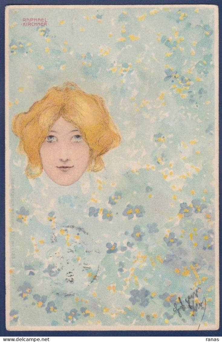 CPA Kirchner Raphaël Art Nouveau Femme Girl Woman Circulé Voir Scan Du Dos - Kirchner, Raphael