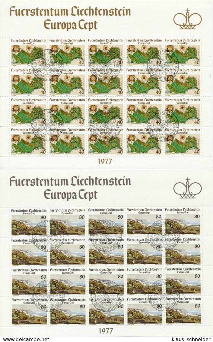 LIECHTENSTEIN Nr 667KB-668KB Zentrisch Gestempelt KLEINBG S54535E - Blocks & Sheetlets & Panes