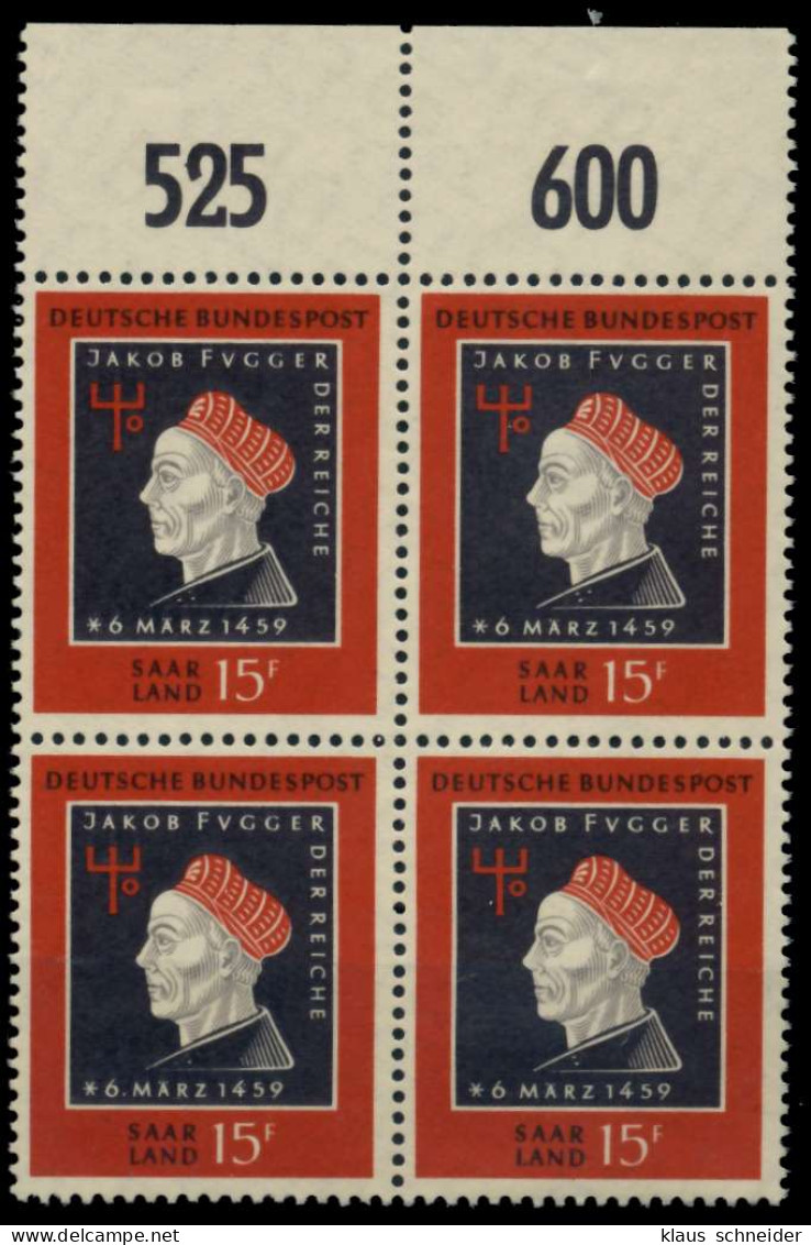 SAAR OPD 1959 Nr 445 Postfrisch VIERERBLOCK ORA X976CA6 - Unused Stamps