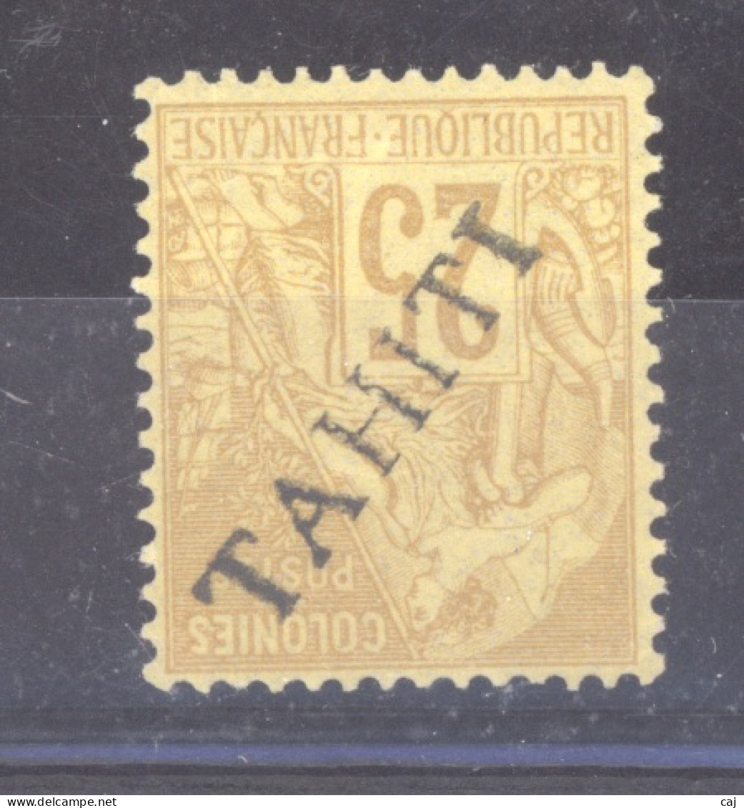 Tahiti  :  Yv  14a  (*)  Fausse Surcharge Renversée - Unused Stamps