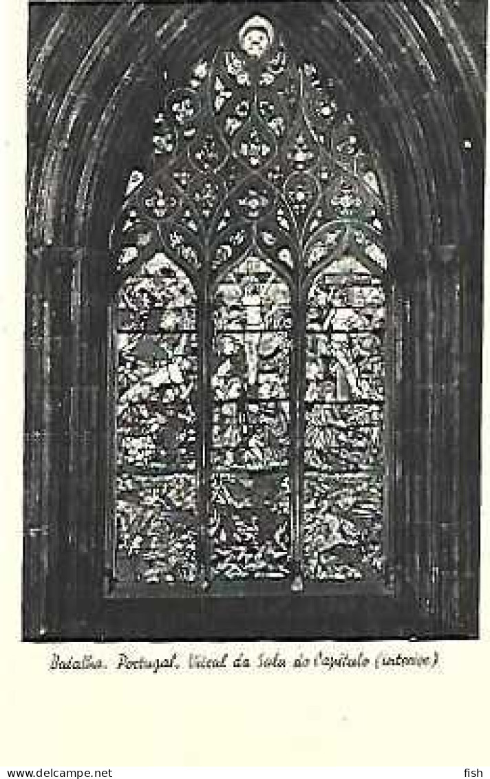 Portugal  ** & Stained Glass In The Chapter Room, Interior,, Ed. Fotografia Artística Lda. Leiria (4232) 4. - Churches & Cathedrals