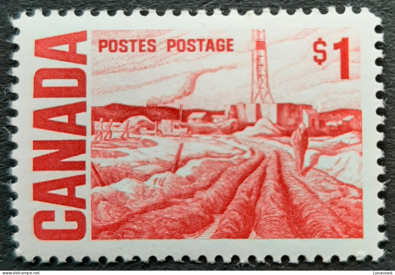 Canada 1967-1973 MNH Sc #465B**   1$ Centennial, Oil Field - Unused Stamps