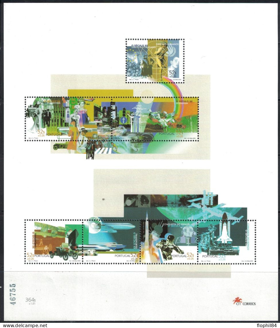 PORTUGAL - TIMBRES DE L'ANNEE 2000 - NEUF - DONT 9 BLOCS - FACIALE 49€56. - Neufs