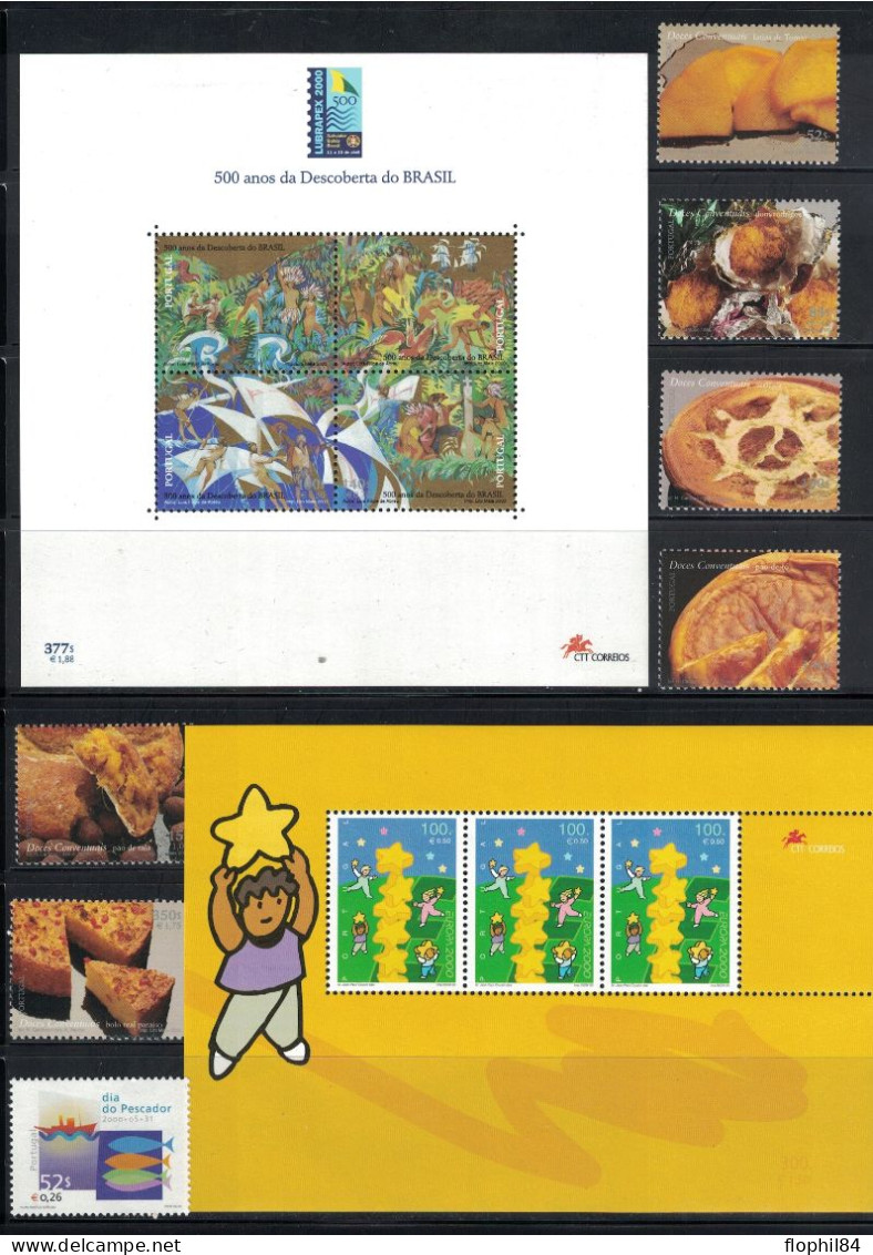 PORTUGAL - TIMBRES DE L'ANNEE 2000 - NEUF - DONT 9 BLOCS - FACIALE 49€56. - Nuevos