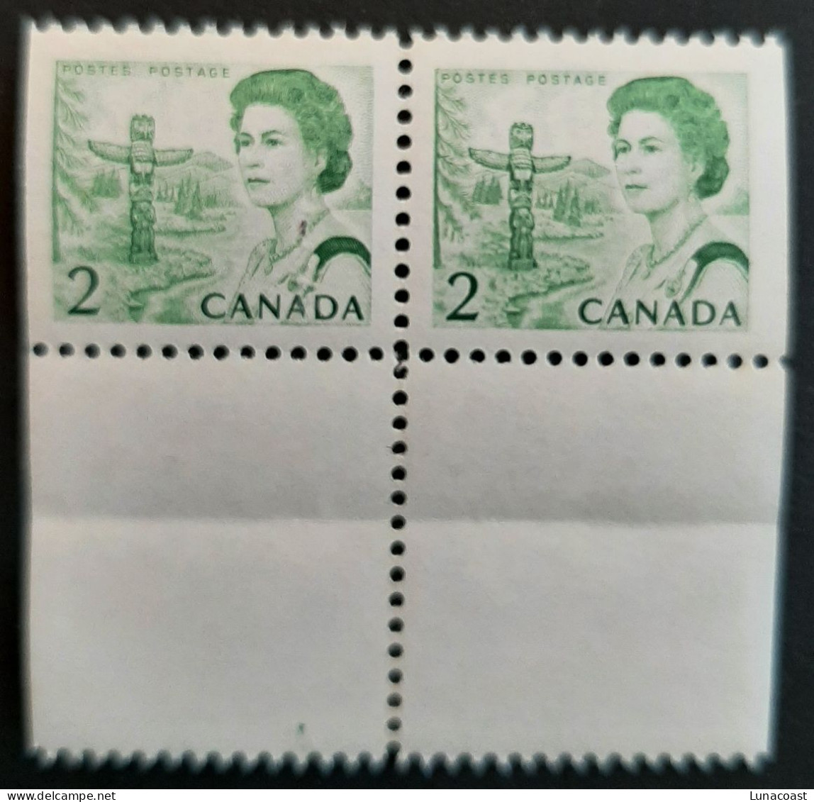 Canada 1967-1973 MNH Sc #455ax**   2 X 2c Centennial, From Booklet - Neufs